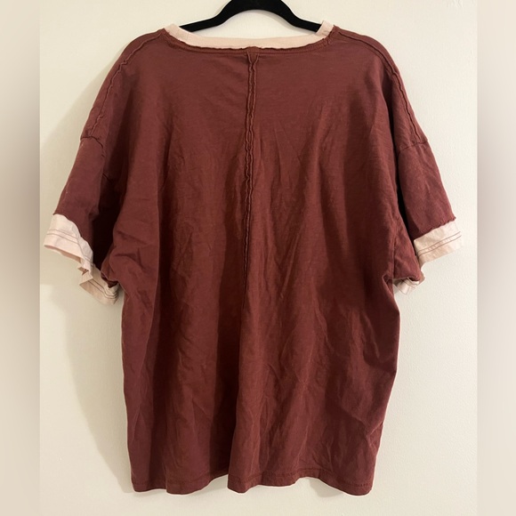Aerie Burgundy Short Sleeve Tee - Picture 5 of 5